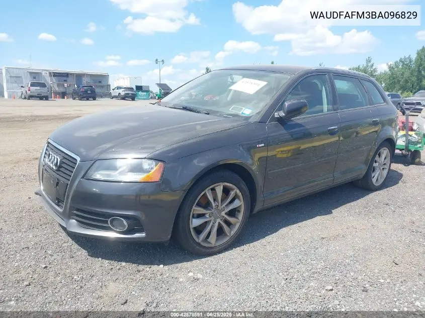 2011 Audi A3 2.0T Premium VIN: WAUDFAFM3BA096829 Lot: 42578591