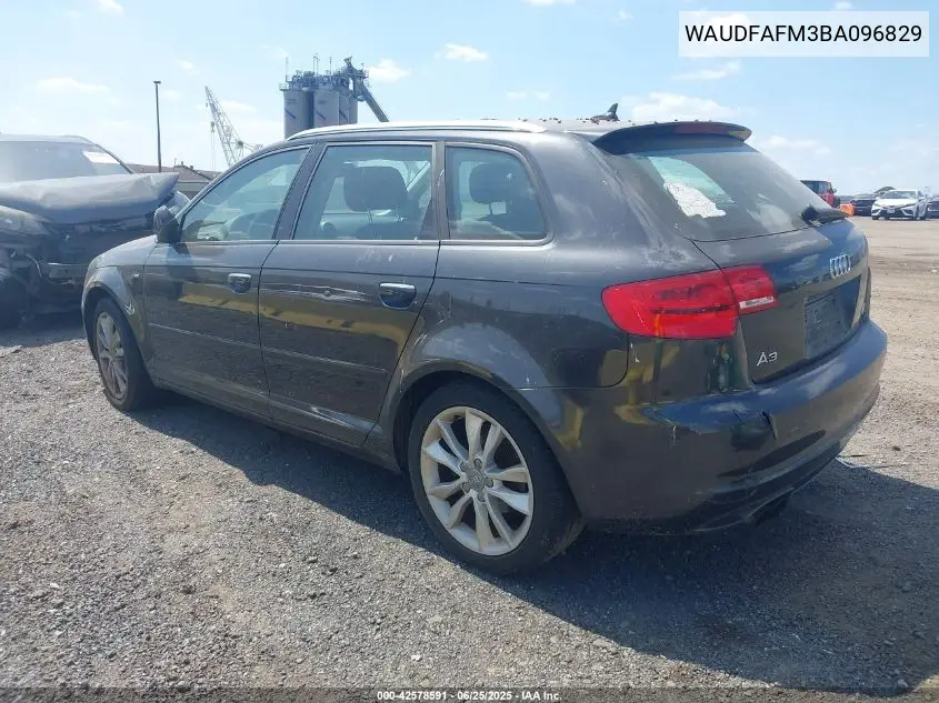 2011 Audi A3 2.0T Premium VIN: WAUDFAFM3BA096829 Lot: 42578591