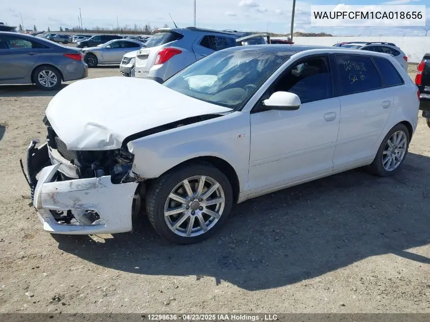 2012 Audi A3 Premium Plus VIN: WAUPFCFM1CA018656 Lot: 12298636