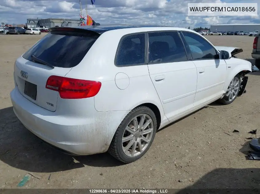 2012 Audi A3 Premium Plus VIN: WAUPFCFM1CA018656 Lot: 12298636