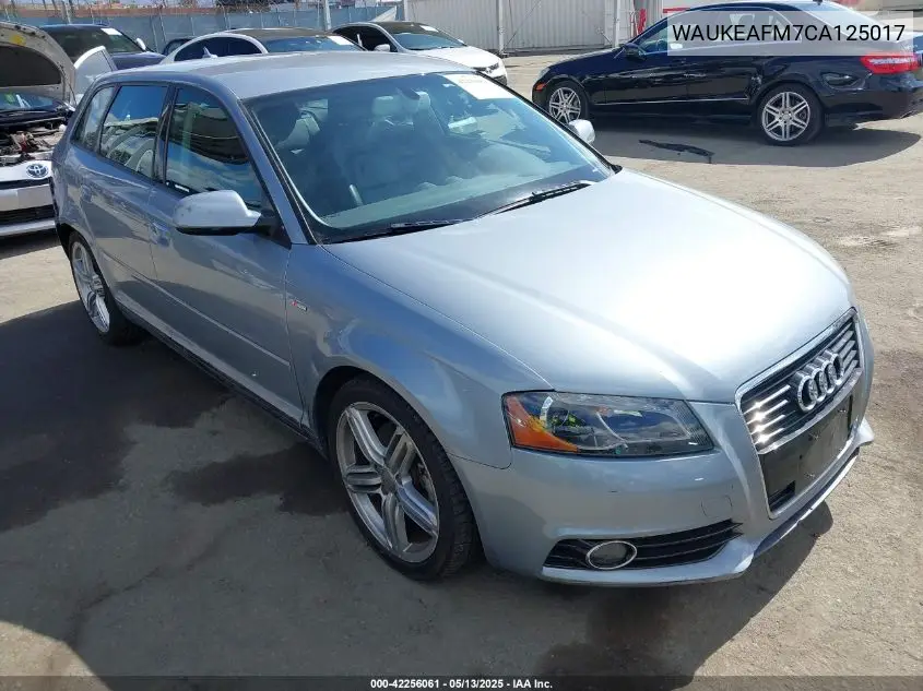 2012 Audi A3 2.0T Premium VIN: WAUKEAFM7CA125017 Lot: 42256061