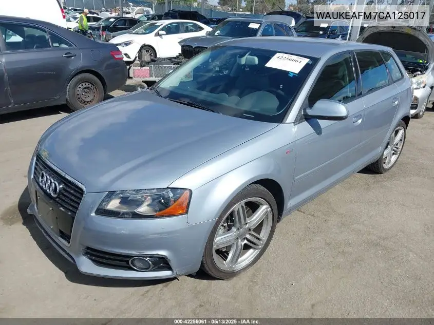 2012 Audi A3 2.0T Premium VIN: WAUKEAFM7CA125017 Lot: 42256061