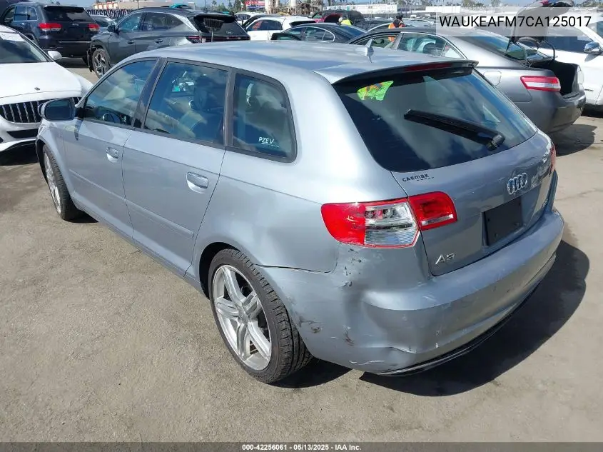 2012 Audi A3 2.0T Premium VIN: WAUKEAFM7CA125017 Lot: 42256061