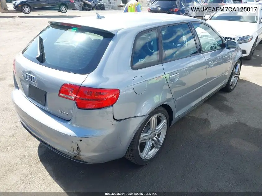 2012 Audi A3 2.0T Premium VIN: WAUKEAFM7CA125017 Lot: 42256061