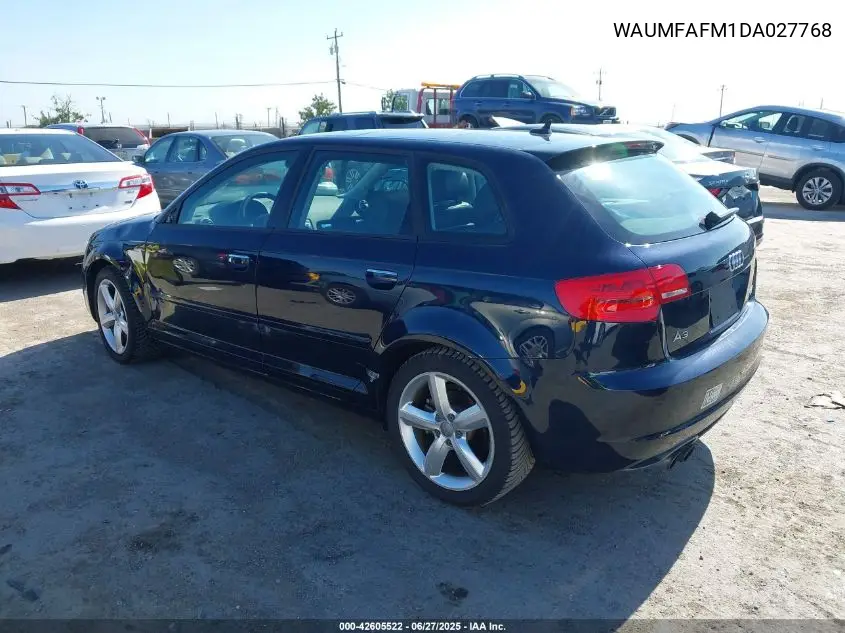 2013 Audi A3 2.0T Premium VIN: WAUMFAFM1DA027768 Lot: 42605522