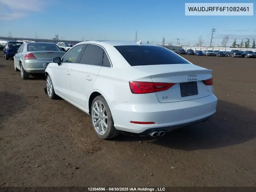 2015 Audi A3 2.0 Tdi Technik VIN: WAUDJRFF6F1082461 Lot: 12304596
