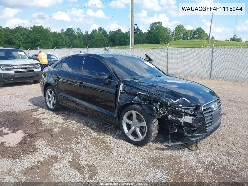 2015 Audi A3 1.8T Premium VIN: WAUACGFF4F1115944 Lot: 42230387