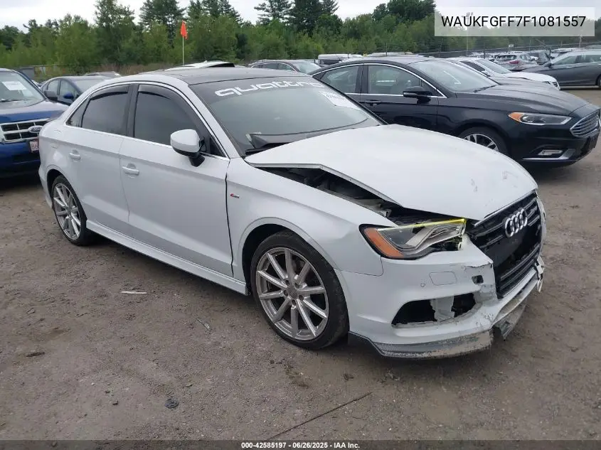 2015 Audi A3 2.0T Premium VIN: WAUKFGFF7F1081557 Lot: 42585197