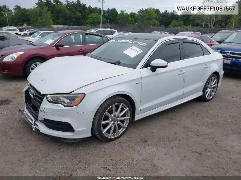2015 Audi A3 2.0T Premium VIN: WAUKFGFF7F1081557 Lot: 42585197
