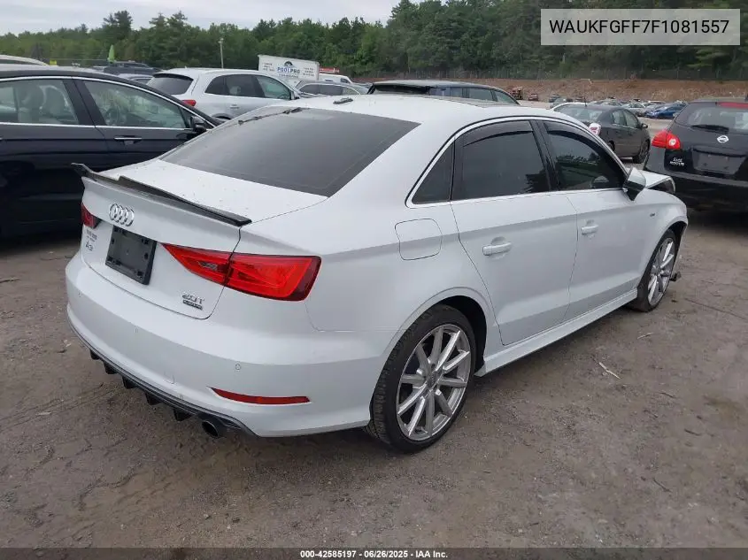 2015 Audi A3 2.0T Premium VIN: WAUKFGFF7F1081557 Lot: 42585197
