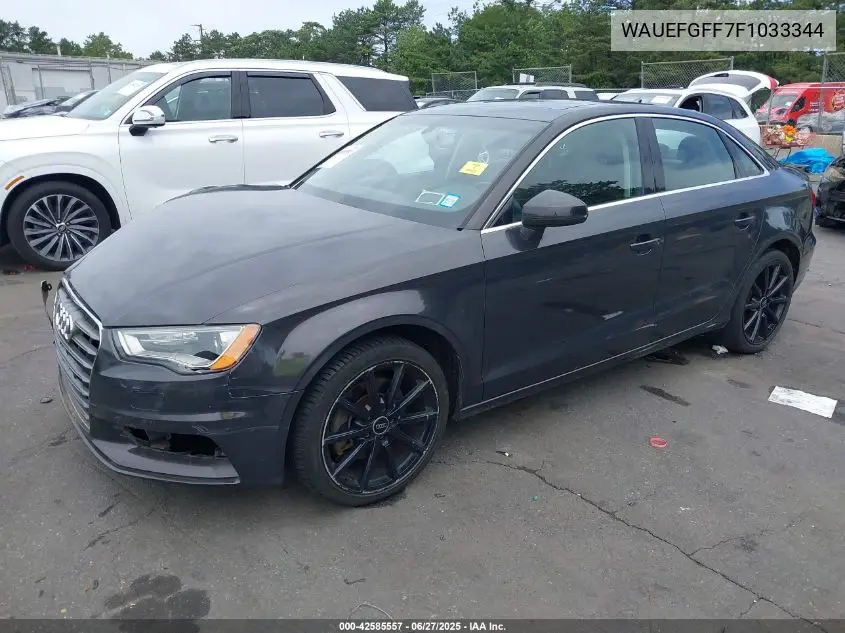 2015 Audi A3 2.0T Premium VIN: WAUEFGFF7F1033344 Lot: 42585557