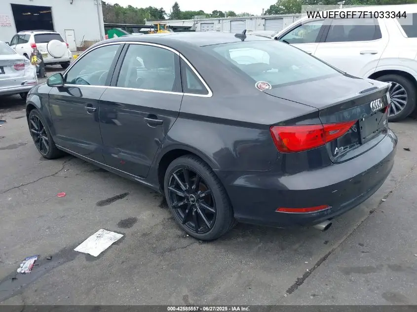 2015 Audi A3 2.0T Premium VIN: WAUEFGFF7F1033344 Lot: 42585557