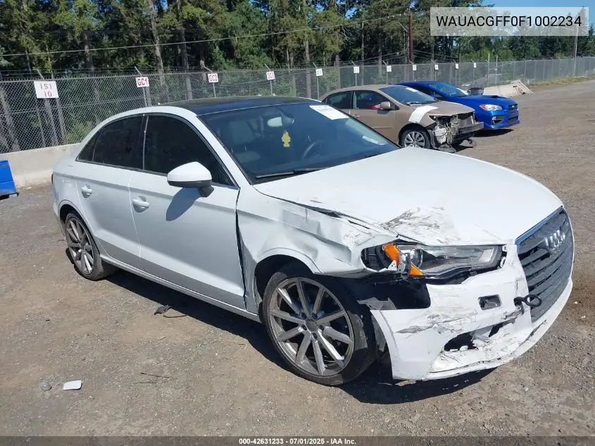 2015 Audi A3 1.8T Premium VIN: WAUACGFF0F1002234 Lot: 42631233