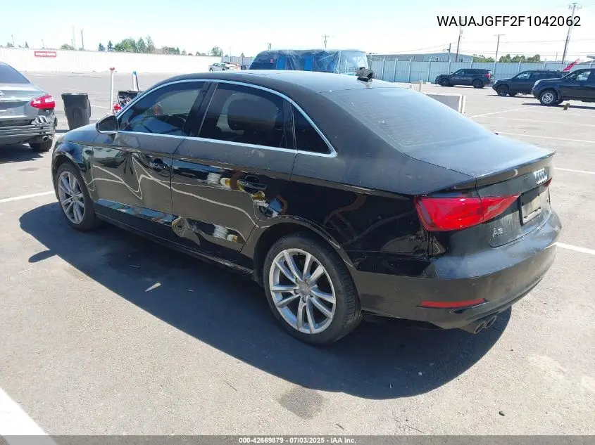 2015 Audi A3 2.0 Tdi Premium VIN: WAUAJGFF2F1042062 Lot: 42669879