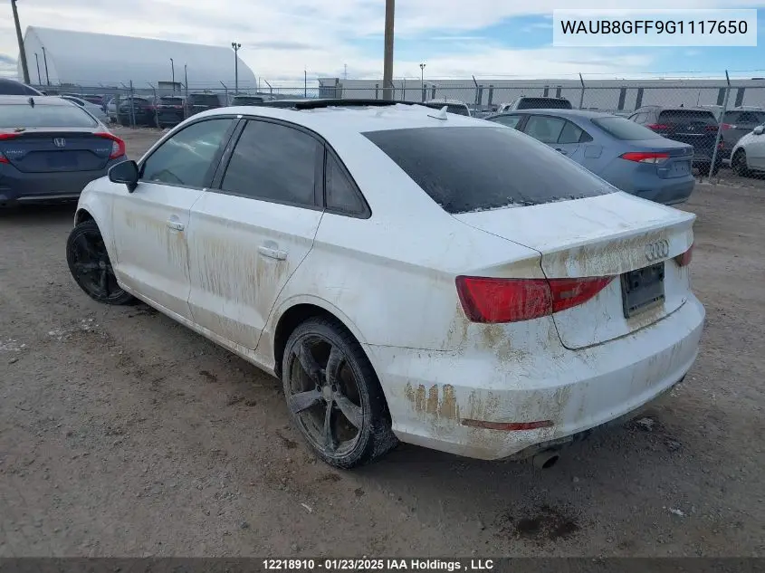 waub8gff9g1117650 WAUB8GFF9G1117650 2016 Audi A3 Premium