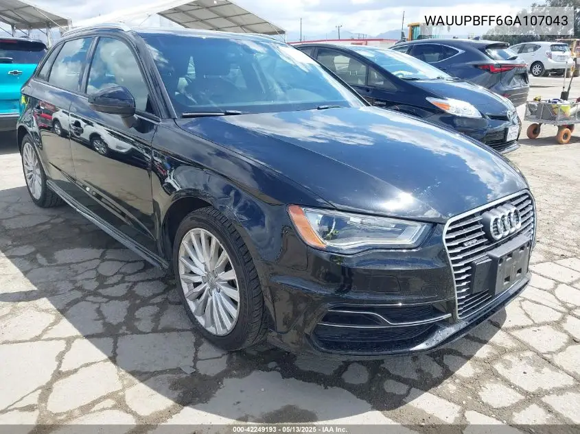 2016 Audi A3 E-Tron 1.4T Premium VIN: WAUUPBFF6GA107043 Lot: 42249193