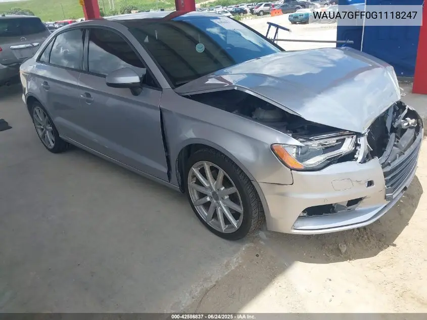 2016 Audi A3 1.8T Premium VIN: WAUA7GFF0G1118247 Lot: 42586837