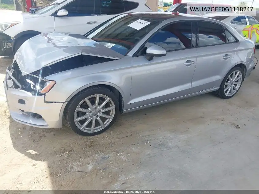 2016 Audi A3 1.8T Premium VIN: WAUA7GFF0G1118247 Lot: 42586837