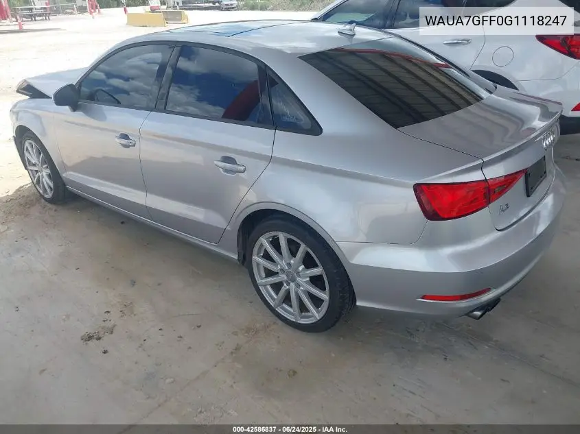 2016 Audi A3 1.8T Premium VIN: WAUA7GFF0G1118247 Lot: 42586837