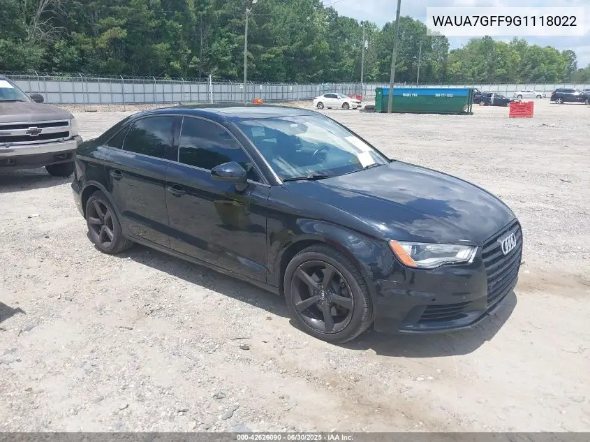 2016 Audi A3 1.8T Premium VIN: WAUA7GFF9G1118022 Lot: 42626090