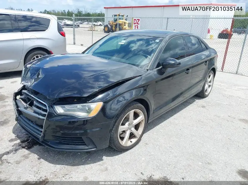 2016 Audi A3 1.8T Premium VIN: WAUA7GFF2G1035144 Lot: 42639135