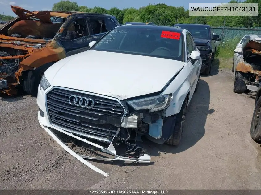 waucugff7h1043131 WAUCUGFF7H1043131 2017 Audi A3 2.0T Progressiv