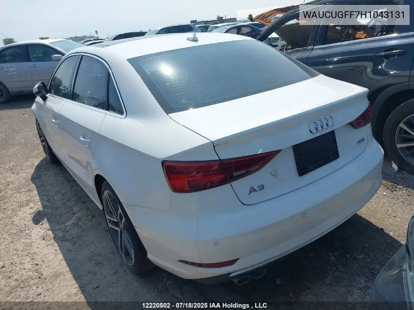 waucugff7h1043131 WAUCUGFF7H1043131 2017 Audi A3 2.0T Progressiv