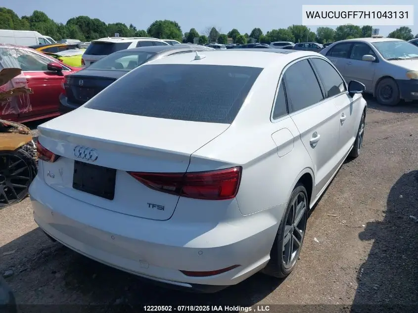 waucugff7h1043131 WAUCUGFF7H1043131 2017 Audi A3 2.0T Progressiv