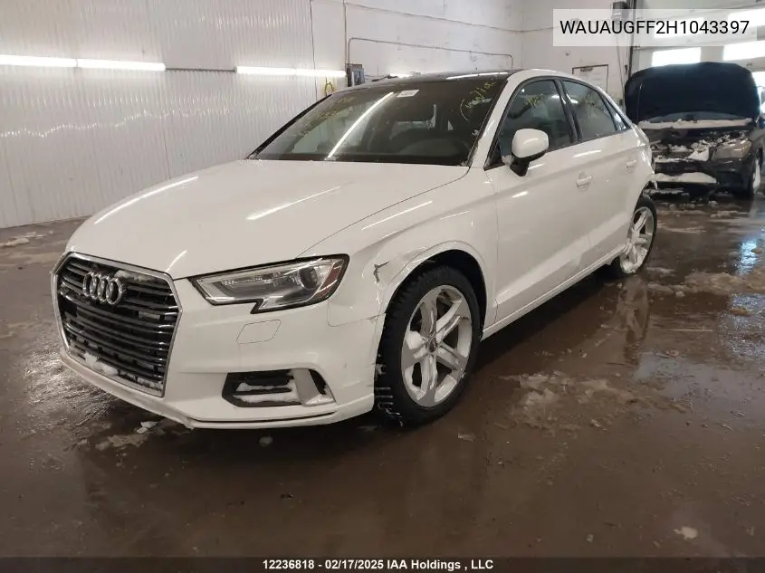 2017 Audi A3 VIN: WAUAUGFF2H1043397 Lot: 12236818