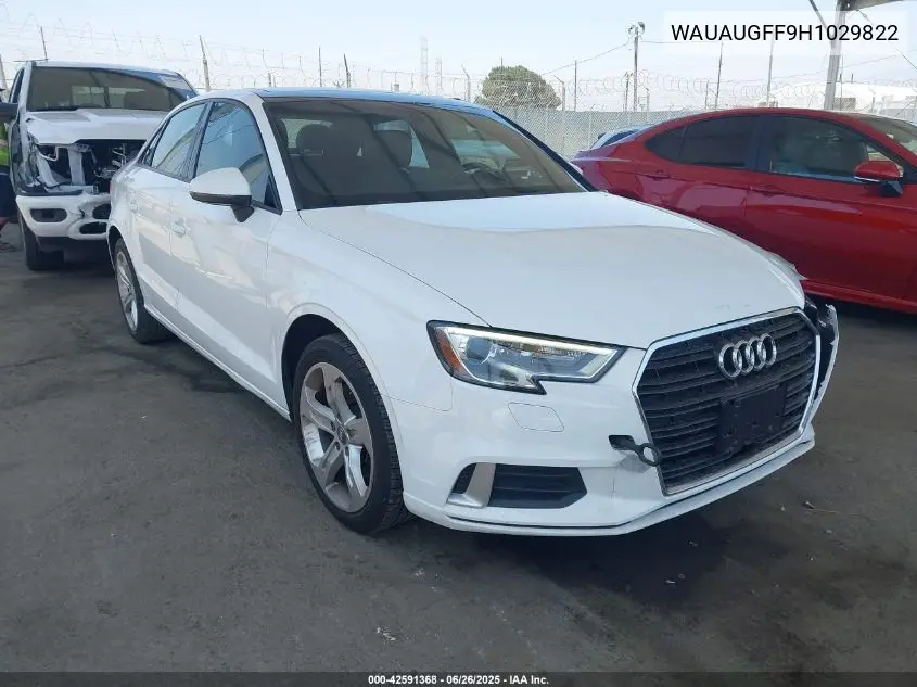 2017 Audi A3 2.0T Premium VIN: WAUAUGFF9H1029822 Lot: 42591368