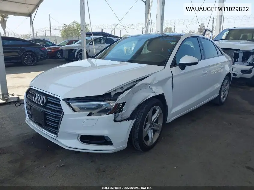 2017 Audi A3 2.0T Premium VIN: WAUAUGFF9H1029822 Lot: 42591368