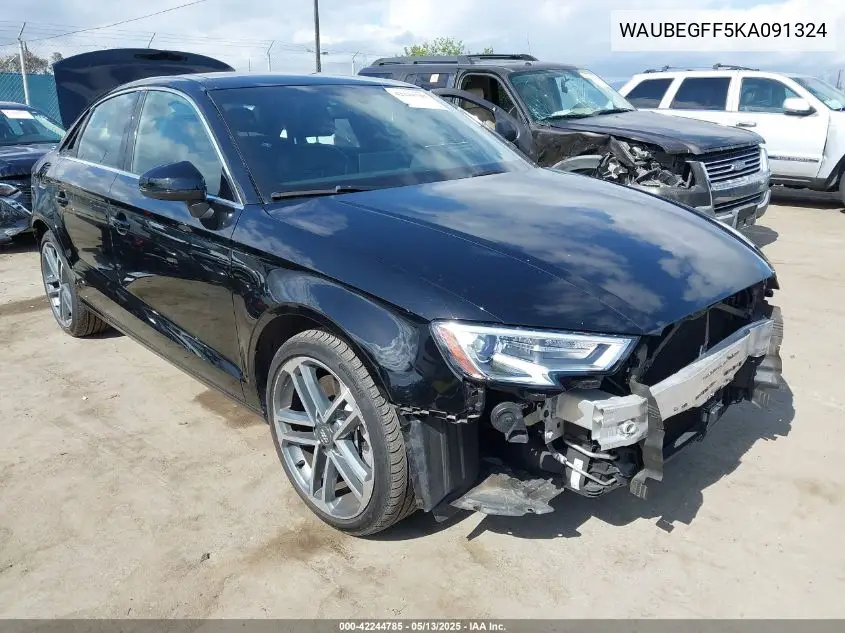 2019 Audi A3 45 Premium VIN: WAUBEGFF5KA091324 Lot: 42244785