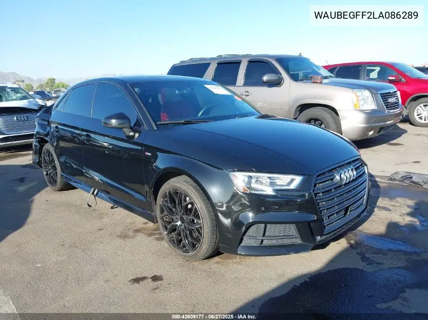 2020 Audi A3 S-Line Premium VIN: WAUBEGFF2LA086289 Lot: 42609177