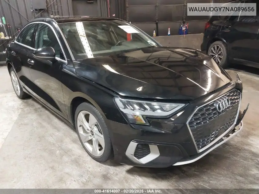 2022 Audi A3 Premium 40 Tfsi Front-Wheel Drive S Tronic VIN: WAUAUDGY7NA089656 Lot: 41614007