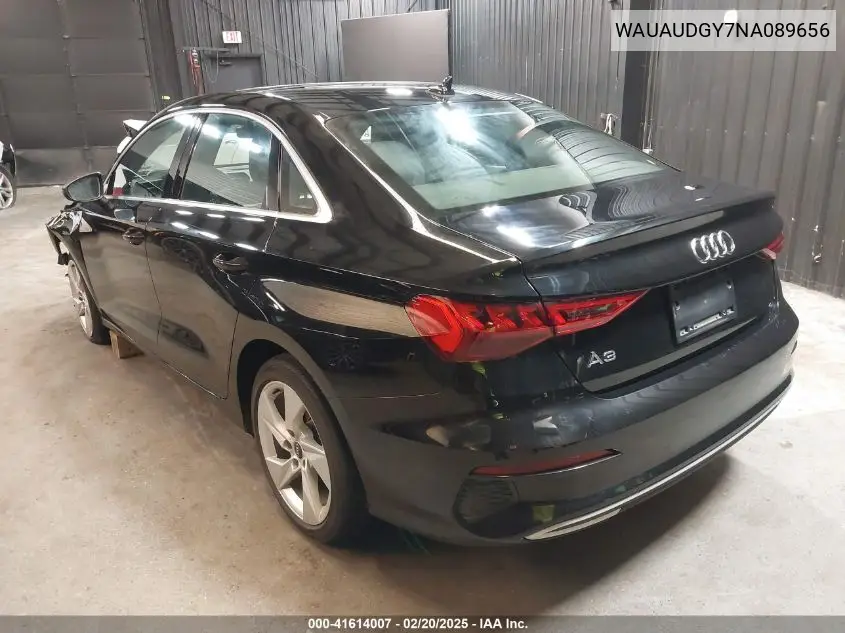 2022 Audi A3 Premium 40 Tfsi Front-Wheel Drive S Tronic VIN: WAUAUDGY7NA089656 Lot: 41614007