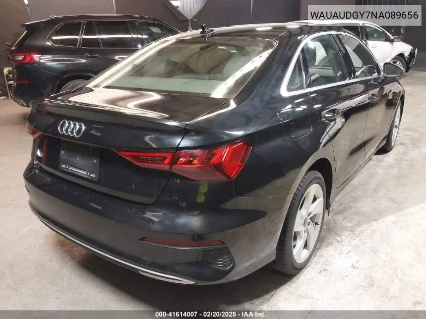 2022 Audi A3 Premium 40 Tfsi Front-Wheel Drive S Tronic VIN: WAUAUDGY7NA089656 Lot: 41614007