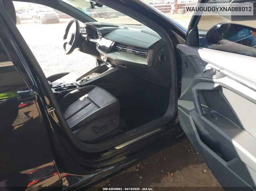 2022 Audi A3 Premium 40 Tfsi Quattro S Tronic VIN: WAUGUDGYXNA088012 Lot: 42030863