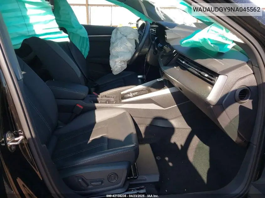 2022 Audi A3 Premium 40 Tfsi Front-Wheel Drive S Tronic VIN: WAUAUDGY9NA045562 Lot: 42108236
