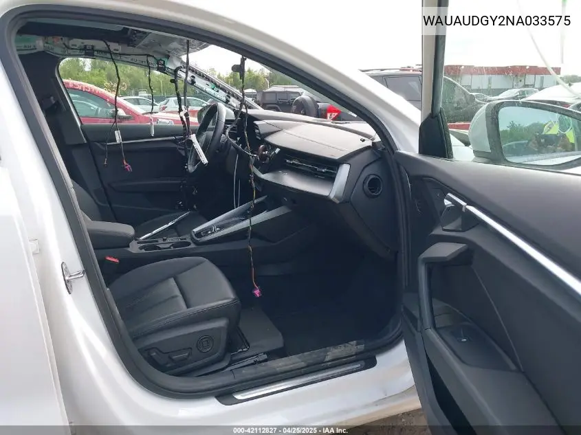 2022 Audi A3 Premium 40 Tfsi Front-Wheel Drive S Tronic VIN: WAUAUDGY2NA033575 Lot: 42112827