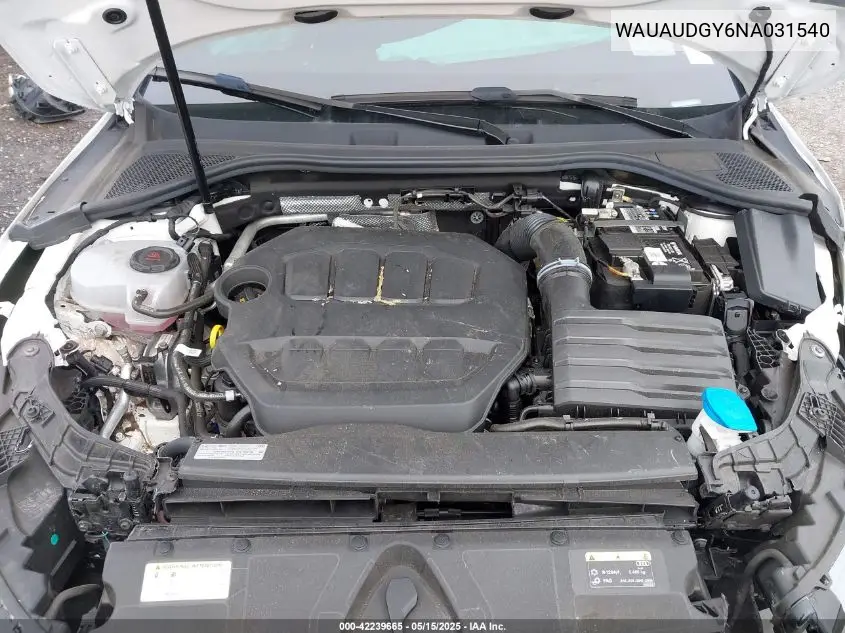 2022 Audi A3 Premium 40 Tfsi Front-Wheel Drive S Tronic VIN: WAUAUDGY6NA031540 Lot: 42239665