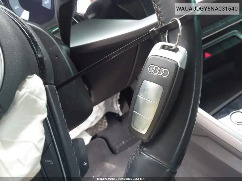 2022 Audi A3 Premium 40 Tfsi Front-Wheel Drive S Tronic VIN: WAUAUDGY6NA031540 Lot: 42239665