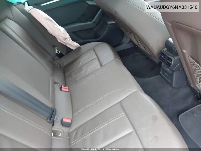 2022 Audi A3 Premium 40 Tfsi Front-Wheel Drive S Tronic VIN: WAUAUDGY6NA031540 Lot: 42239665
