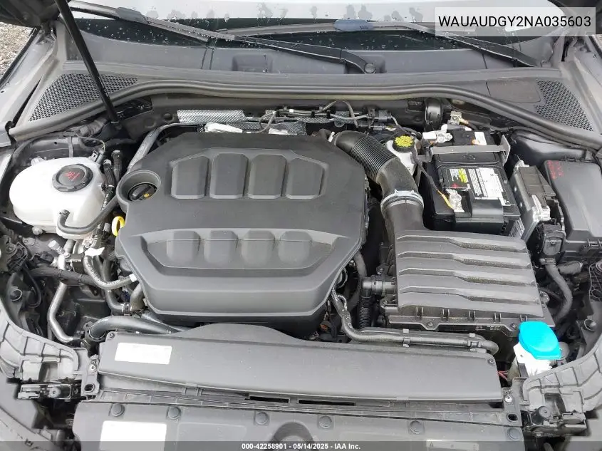 2022 Audi A3 Premium 40 Tfsi Front-Wheel Drive S Tronic VIN: WAUAUDGY2NA035603 Lot: 42258901