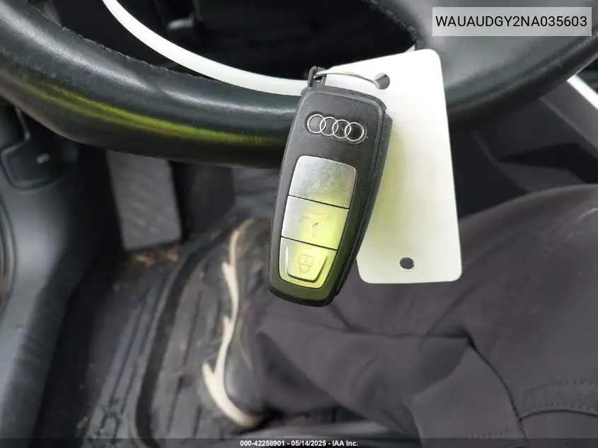 2022 Audi A3 Premium 40 Tfsi Front-Wheel Drive S Tronic VIN: WAUAUDGY2NA035603 Lot: 42258901