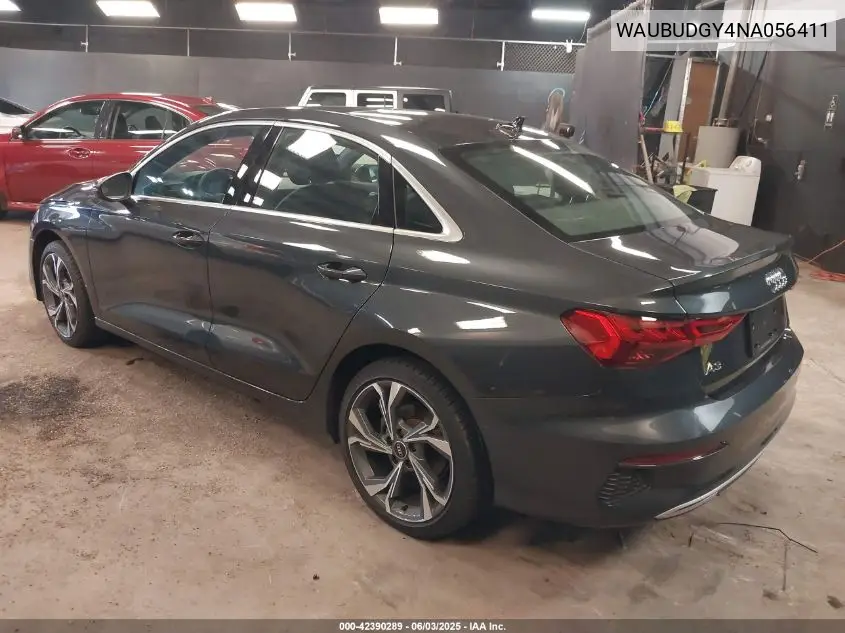 2022 Audi A3 Premium Plus 40 Tfsi Front-Wheel Drive S Tronic VIN: WAUBUDGY4NA056411 Lot: 42390289