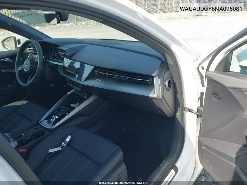 2022 Audi A3 Premium 40 Tfsi Front-Wheel Drive S Tronic VIN: WAUAUDGY6NA096081 Lot: 42504348
