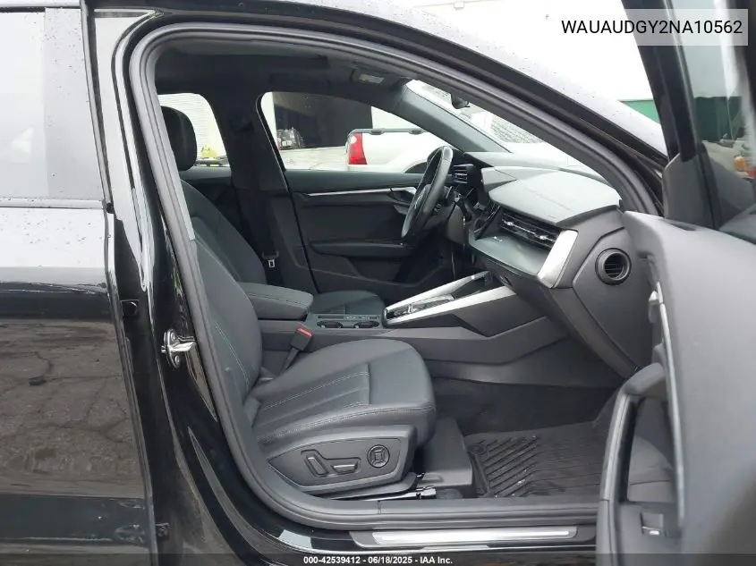 2022 Audi A3 Premium 40 Tfsi Front-Wheel Drive S Tronic VIN: WAUAUDGY2NA10562 Lot: 42539412
