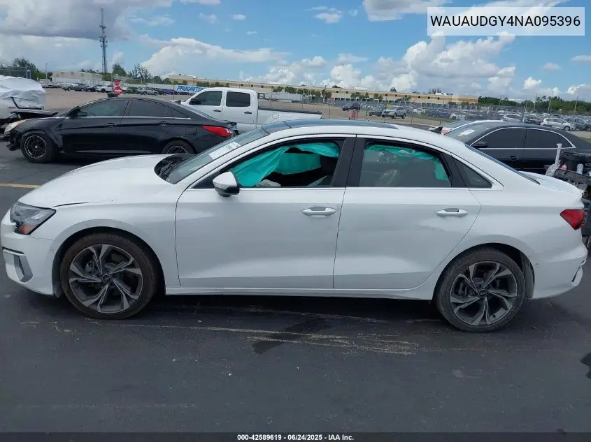 2022 Audi A3 Premium 40 Tfsi Front-Wheel Drive S Tronic VIN: WAUAUDGY4NA095396 Lot: 42589619