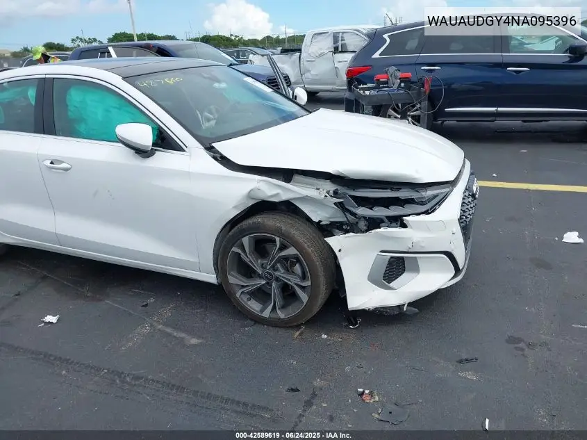 2022 Audi A3 Premium 40 Tfsi Front-Wheel Drive S Tronic VIN: WAUAUDGY4NA095396 Lot: 42589619