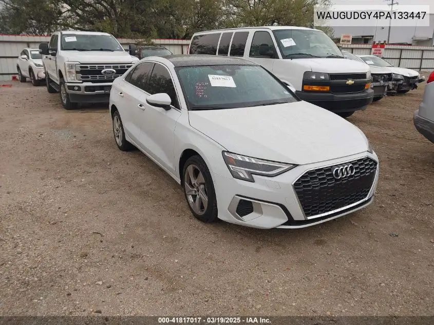2023 Audi A3 Premium 40 Tfsi Quattro S Tronic VIN: WAUGUDGY4PA133447 Lot: 41817017